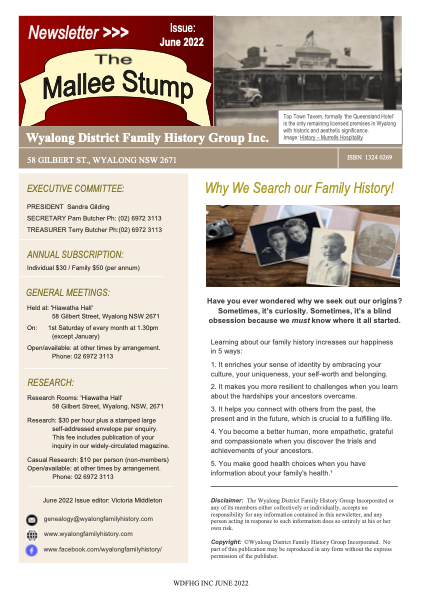Mallee Stump Newsletter
